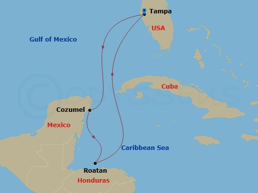 Itinerary map