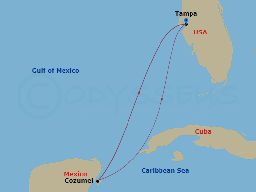 Itinerary map