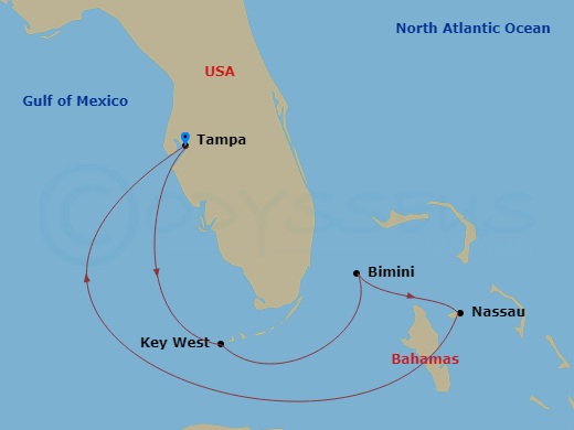 Itinerary map