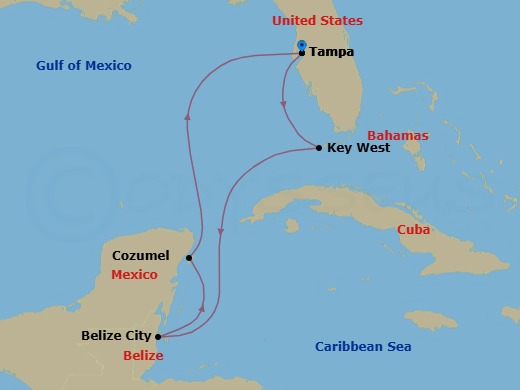 Itinerary map