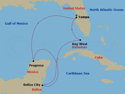 Itinerary map