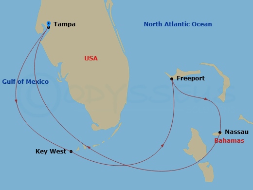 Itinerary map