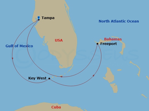 Itinerary map