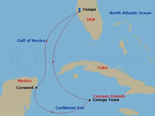 Itinerary map