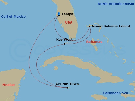 Itinerary map