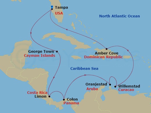 Itinerary map