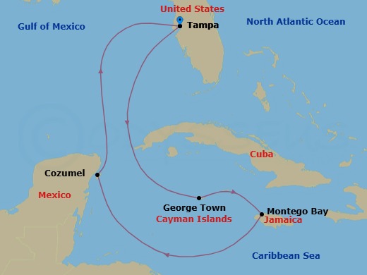 Itinerary map