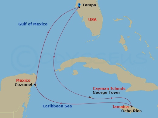 Itinerary map