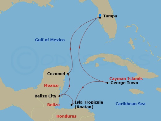 Itinerary map