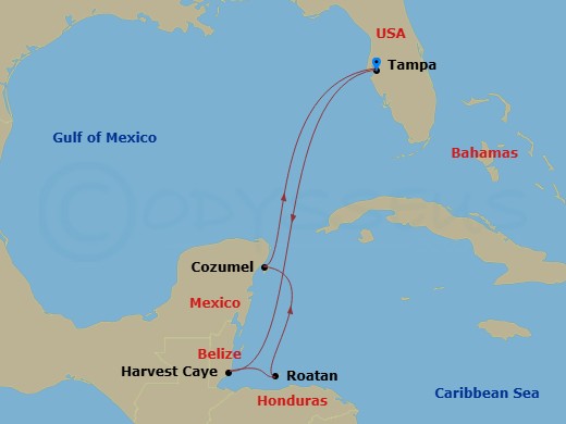Itinerary map