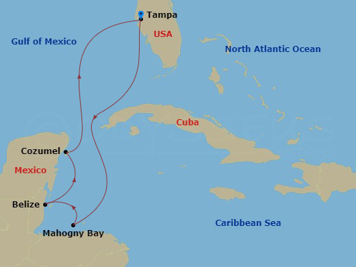 Itinerary map