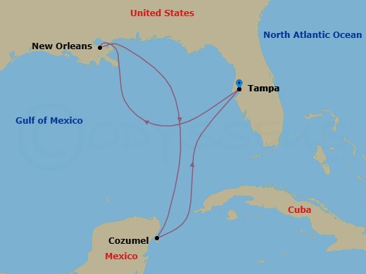 Itinerary map