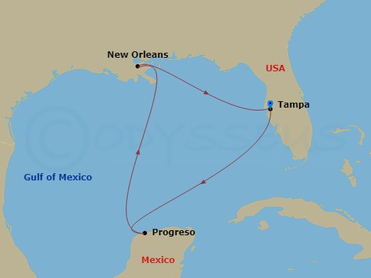 Itinerary map