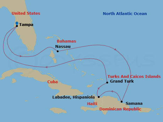 Itinerary map