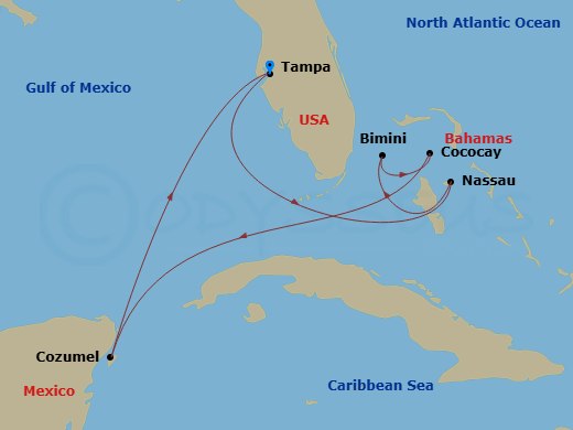 Itinerary map
