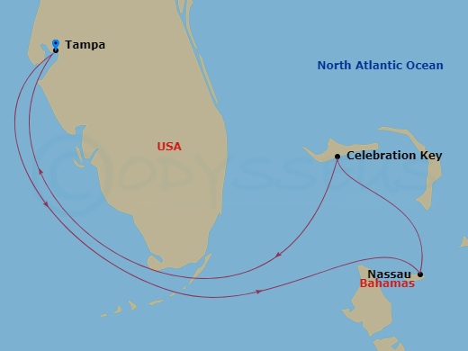 Itinerary map