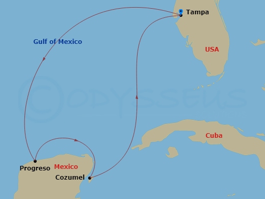Itinerary map