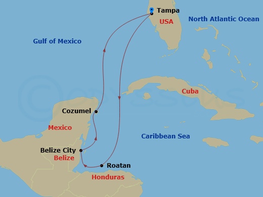 Itinerary map