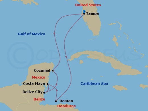 Itinerary map
