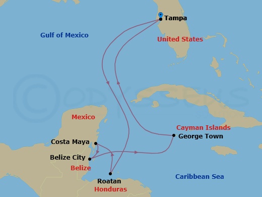 Itinerary map