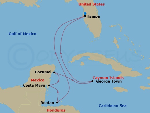 Itinerary map