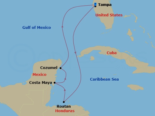 Itinerary map