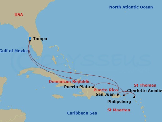 Itinerary map