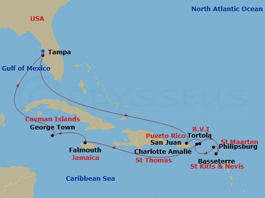 Itinerary map