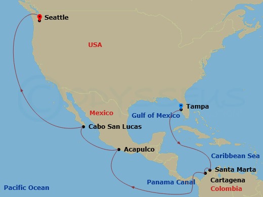 Itinerary map