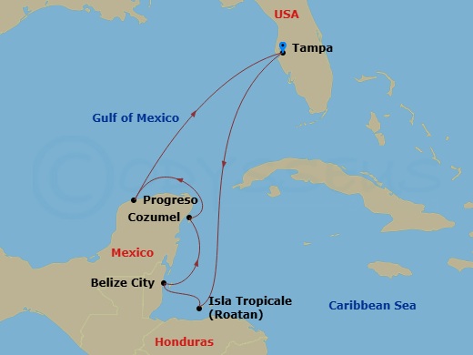 Itinerary map