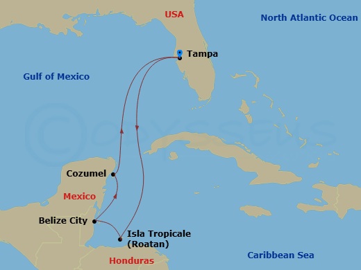 Itinerary map