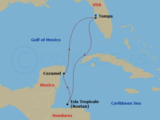 Itinerary map