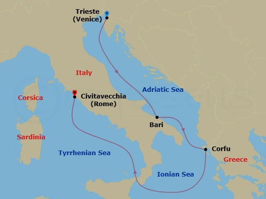 Itinerary map