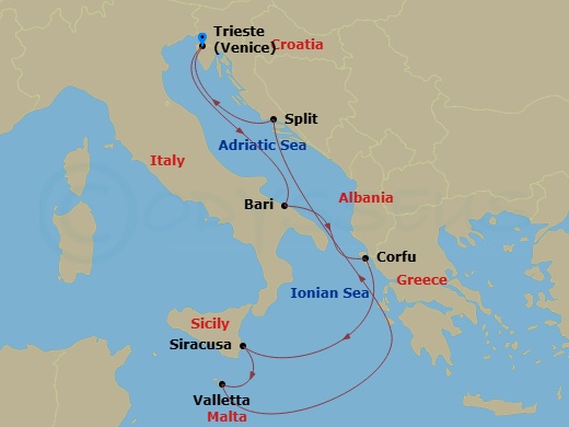 Itinerary map