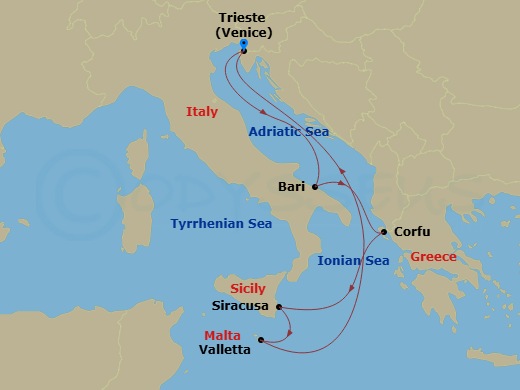 Itinerary map