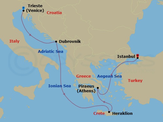 Itinerary map