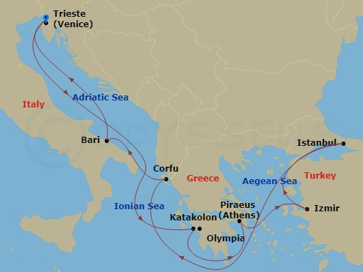 Itinerary map