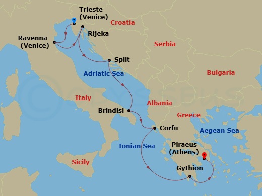 Itinerary map