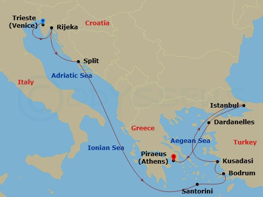 Itinerary map