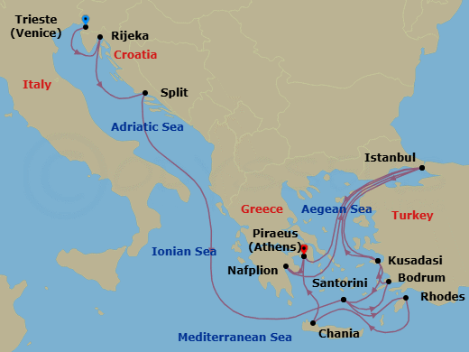 Itinerary map