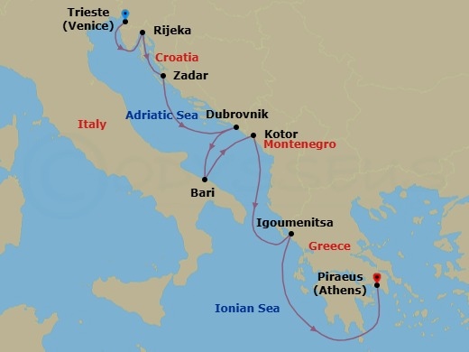 Itinerary map