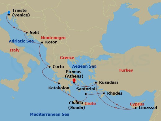 Itinerary map