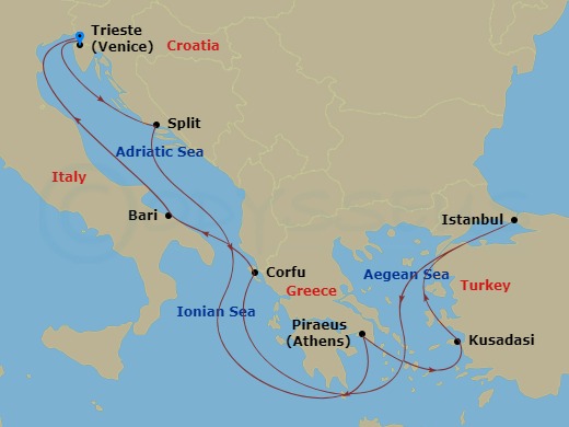 Itinerary map