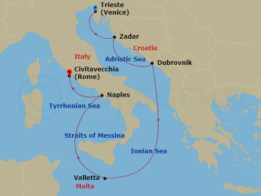 Itinerary map