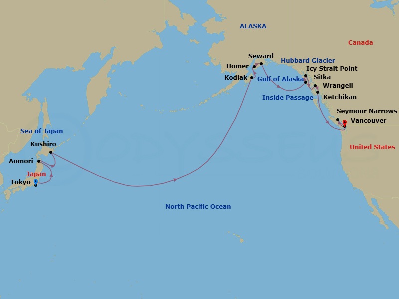 Itinerary map