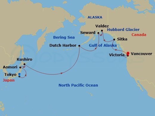 Itinerary map