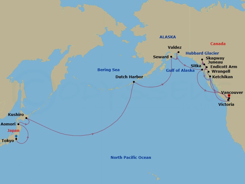 Itinerary map