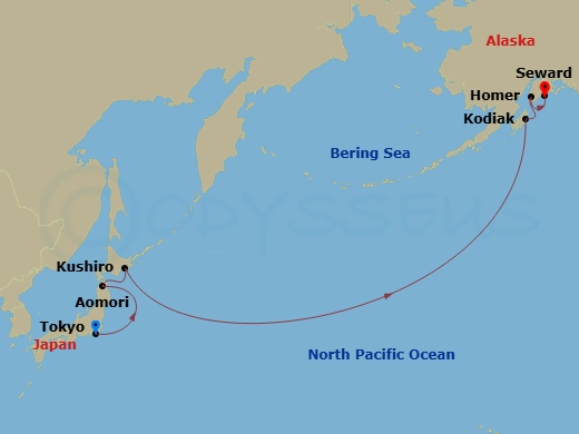 Itinerary map