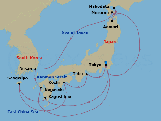 Itinerary map