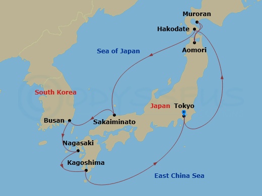 Itinerary map